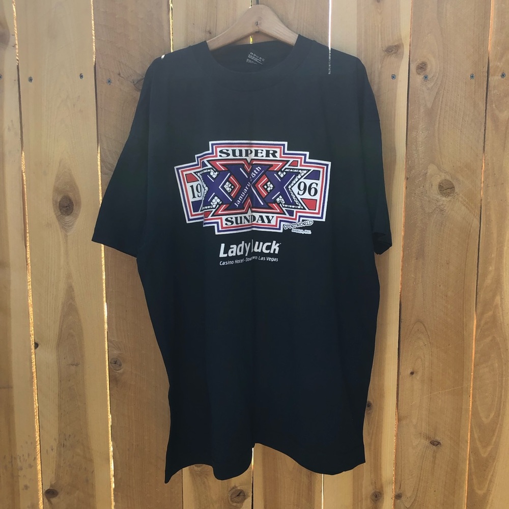 1996 Super Bowl XXX Lady Luck Casino Party With Me Shirt XL - Picture 1 of 7